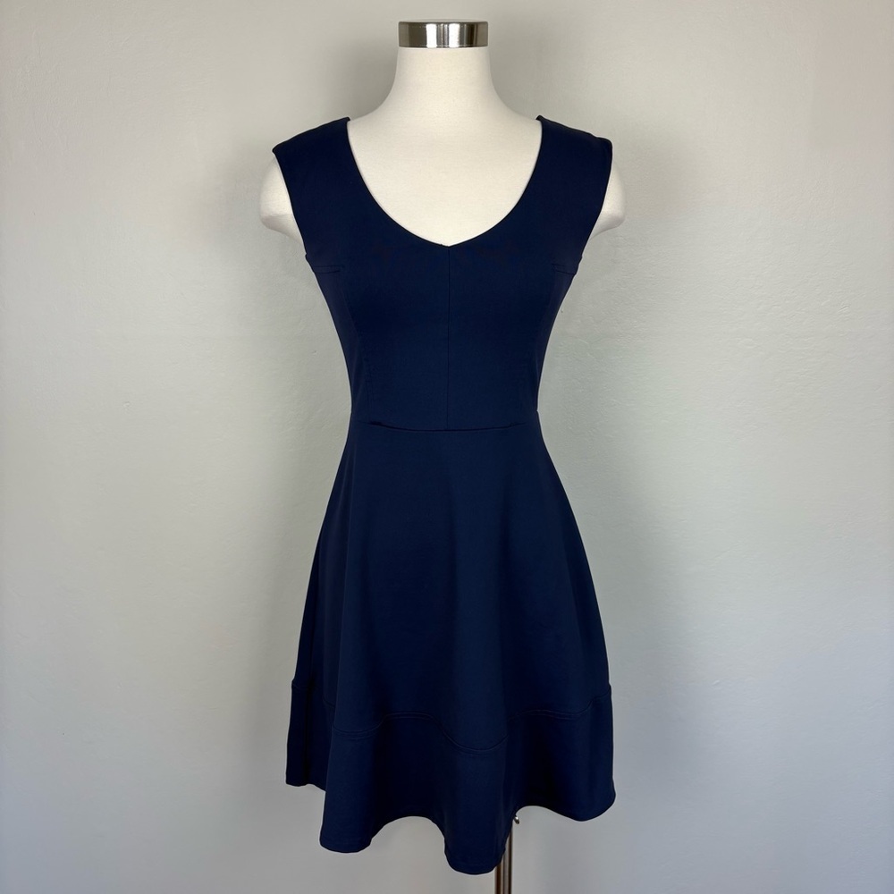 Cynthia Rowley Navy Blue‎ A-Line Fit and Flare Sleeveless Dress Size XS Tradwife